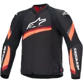 Alpinestars T-GP Plus R V4, veste en textile ,Noir/Rouge Néon ,L