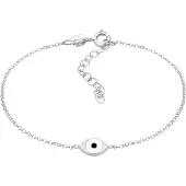 Elli Bracelet 'Evil Eye' noir / argent