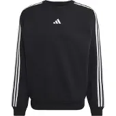 Adidas Essentials 3 Stripes Fleece Sweatshirt Noir M Homme