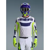 Alpinestars Maillot Racer Air Riway 2026 Light Gray Yellow Fluo Blue