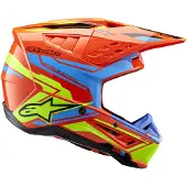 Alpinestars S-M5 Action 2 Helmet Ece 22.06 Orange Fluo Cyan Yellow Fluo G Taille M