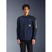 Alpinestars Veste de moto en textile Dice, bleu foncé/noir, 2XL