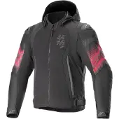 Alpinestars bunda ZACA AIR VENOM WATERPROOF, (černá/červená fluo, vel. L)
