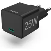 Hama Chargeur rapide, USB-C, PD/Qualcomm, mini-chargeur, 25 W, Noir