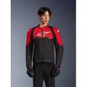 Alpinestars SMX AIR, veste en textile ,Rouge Clair/Noir ,M