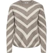 ONLY Pull-over 'ONLEliza' gris / blanc