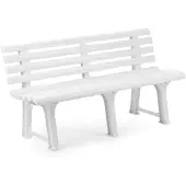 Sonstiges Banc de jardin ORCHIDEA blanc Banc de parc 3pers Jardin N