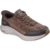 SKECHERS Baskets basses 'CONTOUR FOAM-CORDELUX' cognac / umbra / brun foncé