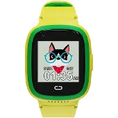 Canyon KW-48, Sunny, montre intelligente pour enfants, écran lointain, 4G Aud./Appels vidéo, suivi GPS, IP67, 512MB, 7 jeux, jaune