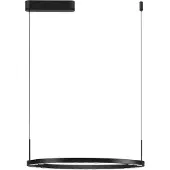Nova Luce Suspension élégante Lunette noir Ø 660cm