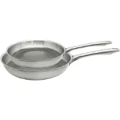 Elo Set de 2 poêles 24 et 28 cm en acier inoxydable et revêtement sans Relief Passion