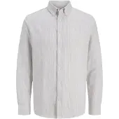 Jack & Jones Chemise 'JREBOSCAR' beige foncé / blanc