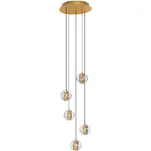 Nova Luce Licio - lampe suspendue - Ø 31 x 150 cm - 16W dimmable LED inclus - or