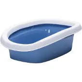 Zolux Sprint 10 toilettes pour chats avec rebord bleu ciel/blanc 31x43x14cm, 96710