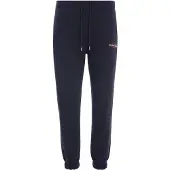 GUESS Pantalon de sport pour homme bleu avec cordon de serrage et logo – Confortable et élégant
