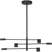 Nova Luce Suspension noire Nordik Conception en S