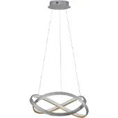Nova Luce Suspension design Odrey gris argenté avec or