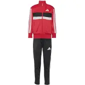 Adidas Seasonal Essentials Tiberio 3 Stripes Tricot Tracksuit Rouge 5-6 Years Enfants