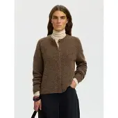 SELECTED WOMEN Laine Mélangée Cardigan Femme Marron M