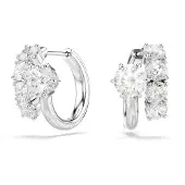 Swarovski Boucles d'oreilles 'MATRIX' argent / transparent