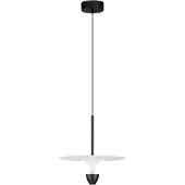 Nova Luce Luet - lampe suspendue - Ø 34 x 180 cm - 11W LED inclus - noir sablé et blanc