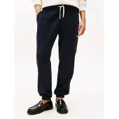 Tommy Hilfiger Pantalon 'Essential' bleu foncé / blanc