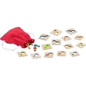 Goki Clés de jeu en bois pour mémo, 18 pcs.