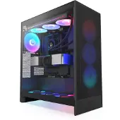 NZXT Boitier PC H7 FLOW moyen tour noir RGB avec panneau latéral verre trempé