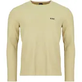 BOSS T-shirt Waffle LS-Shirt hommes - Beige - EU M
