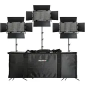 Viltrox VL D60T LED Light Triple Kit (éclairage de studio), Lumière continue, Noir