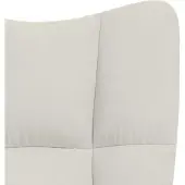 vidaXL Fauteuil relax blanc crème velours