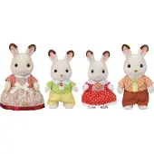 Sylvanian Families Chocolate Rabbit Family Figures Rose Enfants