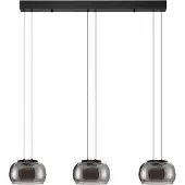 Nova Luce Suspension moderne Bios 3 lumières noir