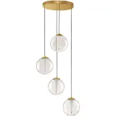 Nova Luce Galeo - lampe suspendue - Ø 56 x 179 cm - 25W dimmable LED inclus - or sablé