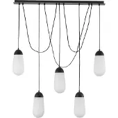 Nova Luce BLAKY Suspension E14 5x Noir 103x13x150cm dimmable 9092827 (E14)