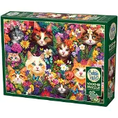 Cobble Hill Puzzle Blooming Whiskers - 1000 pièces puzzle chat