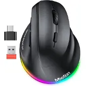 Meetion Souris Sans Fil Ergonomique Verticale (Sans fil), Souris, Noir