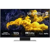 LG QNED evo AI MiniLED 65QNED86B6B, écran de 165,1 cm (65 pouces), résolution 3840 x 2160 pixels, technologie QNED MiniLED, télévision intelligente, Wi-Fi, couleur noire