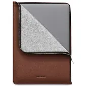 WOOLNUT Leather Folio -suojatasku 16" MacBook Pro, konjakki (16", Apple), Sac pour notebook, Marron