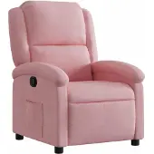 vidaXL Fauteuil relax rose velours