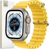 TechProtection Protect ICONBAND PRO APPLE WATCH 4 (42 mm, 44 mm, 45 mm, 49 mm, Acier inoxydable, TPU), Sangles de montre, Jaune