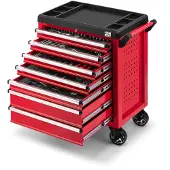 HBM servante à outils garnie 196 pièces, rouge