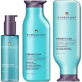 Pureology Strength Cure Shampoo & Conditioner 266ml With Strength Cure Serum 100ml