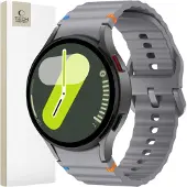 Tech-Protect None (20 mm, Silicone, TPU), Sangles de montre, Gris, Argent