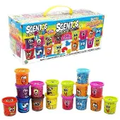 SCENTOS Set aus duftendem kinetischem Sand + Knete, 8-teilig.