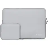 TechProtection Neoslim Laptop Sleeve 13-14" avec pochette pour accessoires - Gris (14", Universel), Sac pour notebook, Gris, Argent