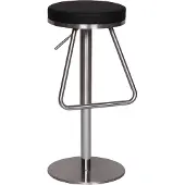 Wohnling Tabouret de bar Durable M6 acier inoxydable brossé noir ; WL1.291