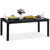 B2X Table de jardin rectangulaire aspect bois