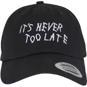 Mister tee Casquette 'Never Too Late' noir / blanc