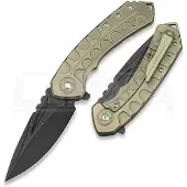 Bestech Couteau pliant Buwaya - Blackwash - Titanium, vert